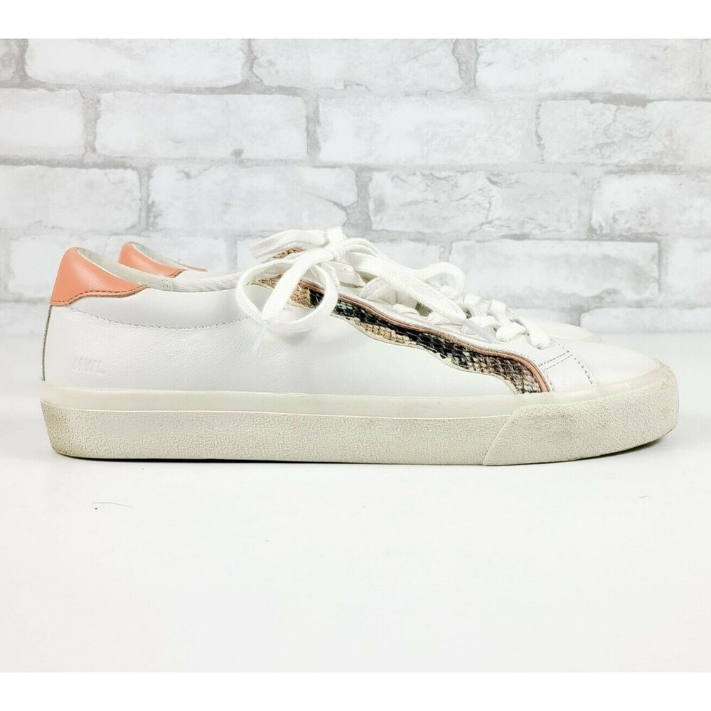 Madewell Sidewalk Low-Top Shoes Sneakers Snake Embossed Leather MC963 sz 10
